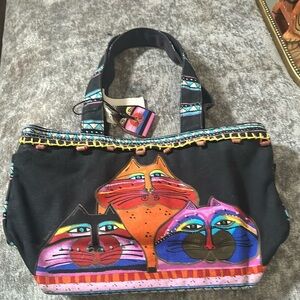 Laurel Burch Artsy Cat Tote Bag​​​